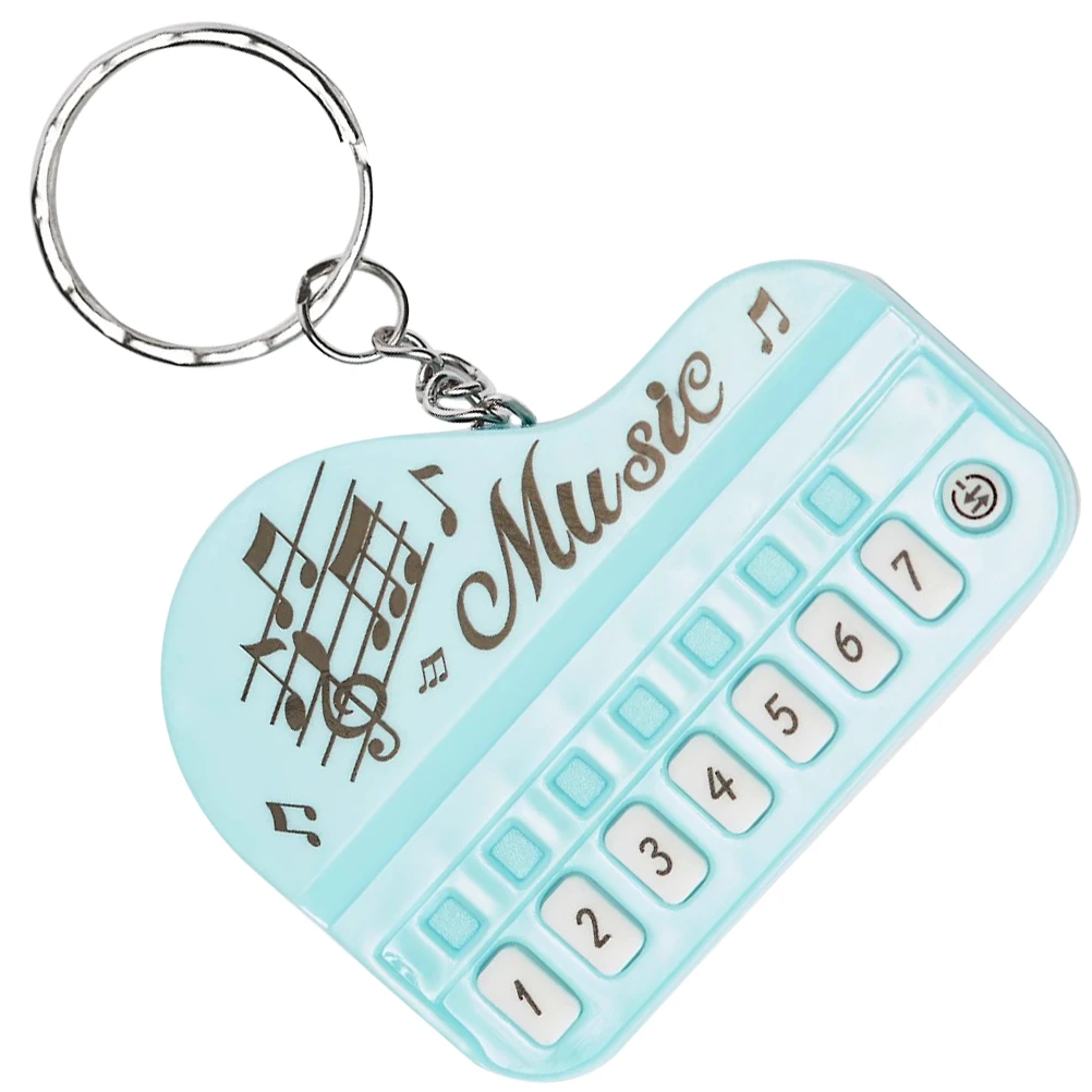 

Mini Electronic Piano Keychain Black Transparent Portable Keyboard Pendant For Bags Keys Decor Music Keyring Accessories