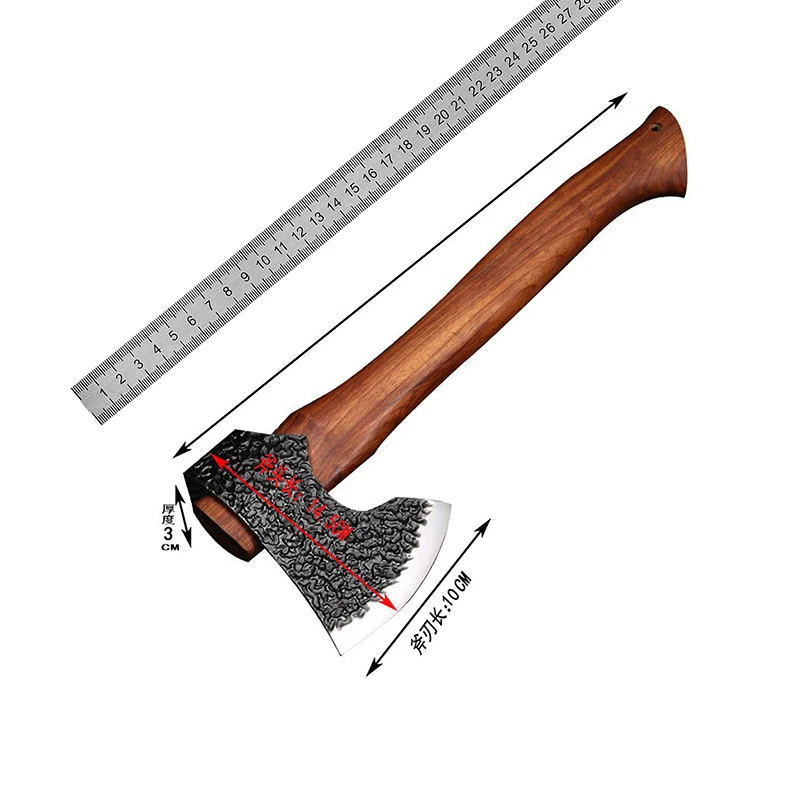 Chopping axe with high hardness and sharpness, household woodworking axe, outdoor multifunctional axe, hand forged