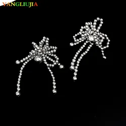 Metal Bowknot Beads Earrings European American Style Hip-hop Punk Personality Fashion Stud Earrings Ms Girl Travel Accessories