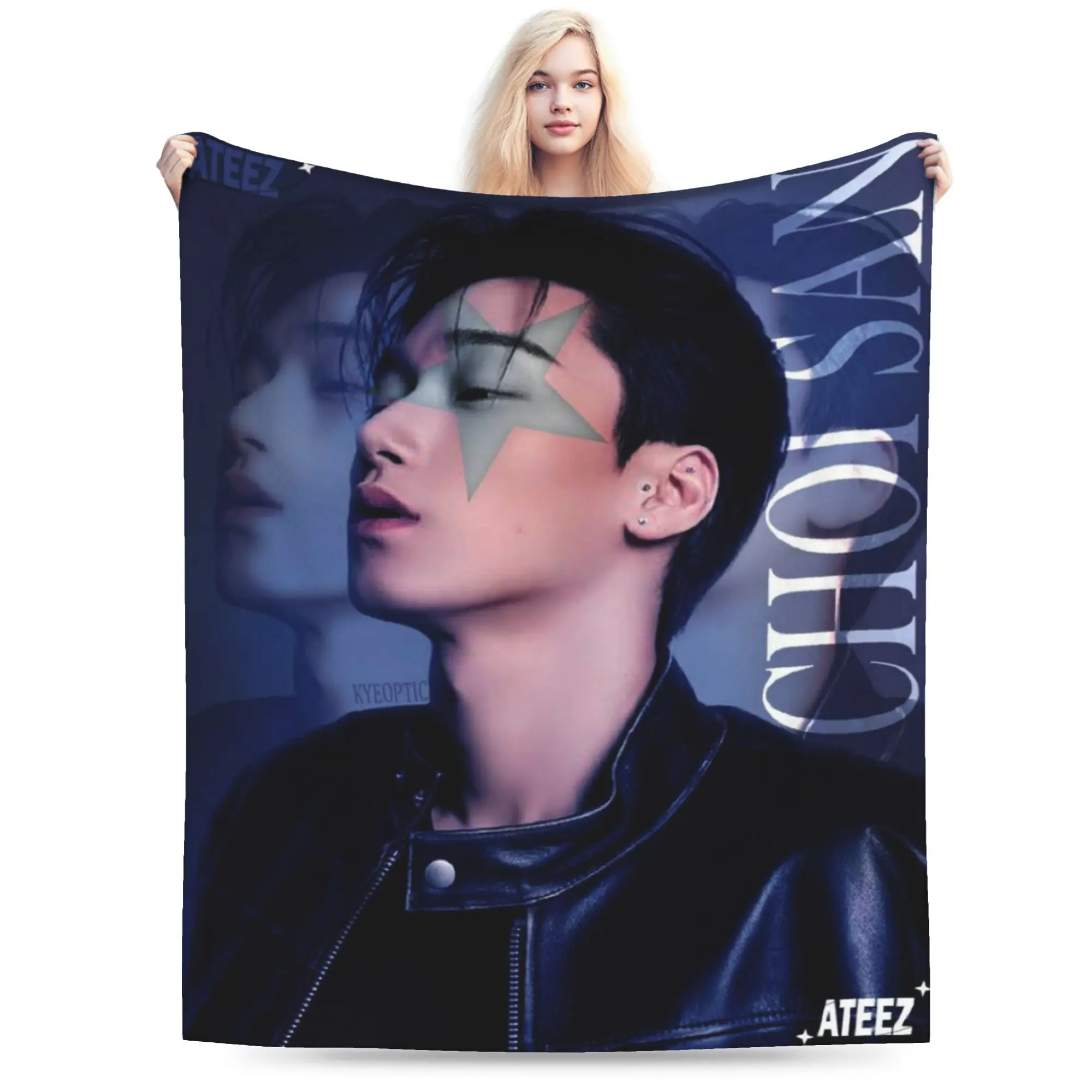 choi san bad ateezs Blanket Velvet  Cozy Super Soft Throw Blankets for Sofa Bedspreads