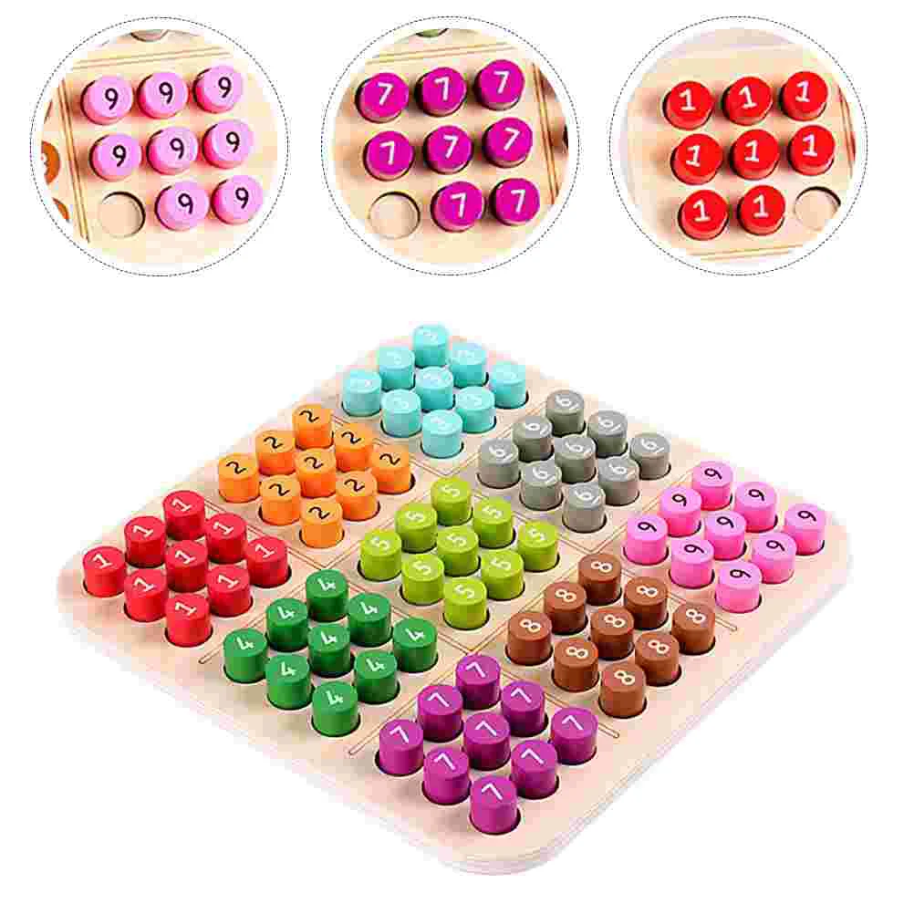 

Easy Children Leisure Plaything Wood Arithmetic Ball Peg Board Toy Learning Desktop Chess Kids