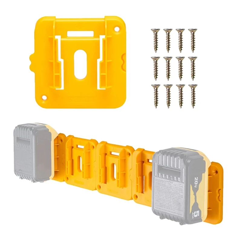 6Pack Battery Mount Holder For Dewalt 20V 60V Battery Dock Holder Fit Battery Display For Warehouse Factory Toolbox