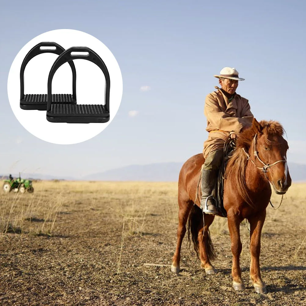 2 قطعة ركاب السلامة البلاستيكية المضادة للانزلاق الحصان السرج الركاب مقاومة للاهتراء مريحة ركوب الملحقات ركاب الحصان