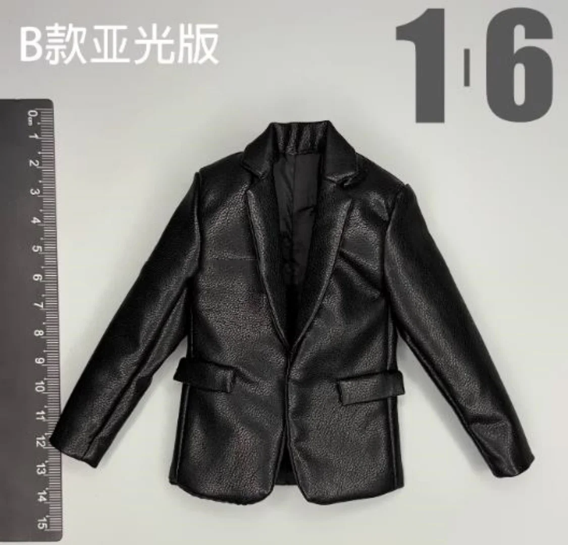 

TOYS 1/6 leather jacket outerwear top Black Coat toy for 12inch Action Figure Toys