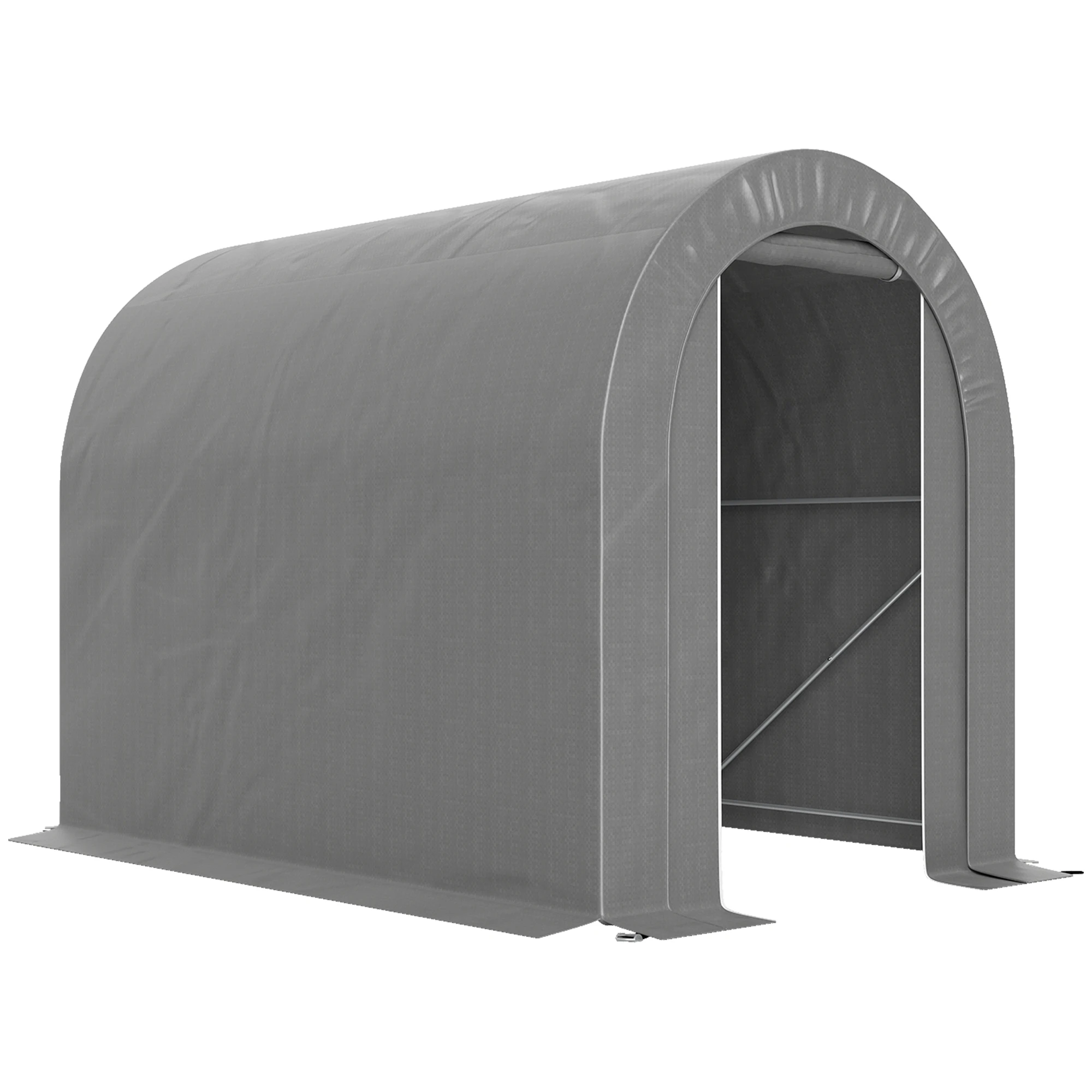 Outsunny Tuintent voor gereedschap, fietsen, motorfietsen 2,4X1,6X1,9 m grijs