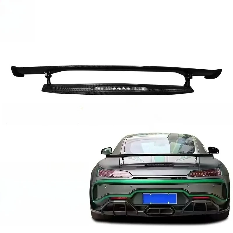 For GT Rear Spoiler GTR PRO Style Carbon Fiber Rear Wing Spoiler Kit Car Body Accessories