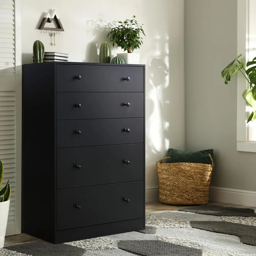 Oversized Dresser Chest of Drawers for Bedroom Storage,  Drawer Dresser Wood Grain with Metal Knobs for Living Room