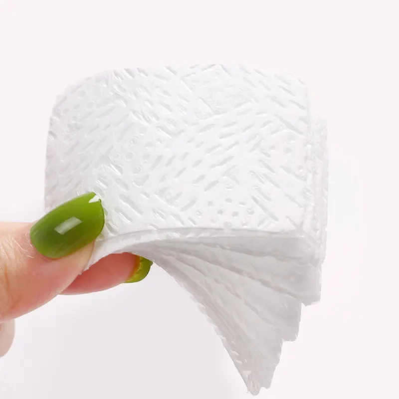 Toalha de papel para remoção de esmalte e gel uv, almofada de algodão para manicure, sem lin, guardanapos, limpar poeira