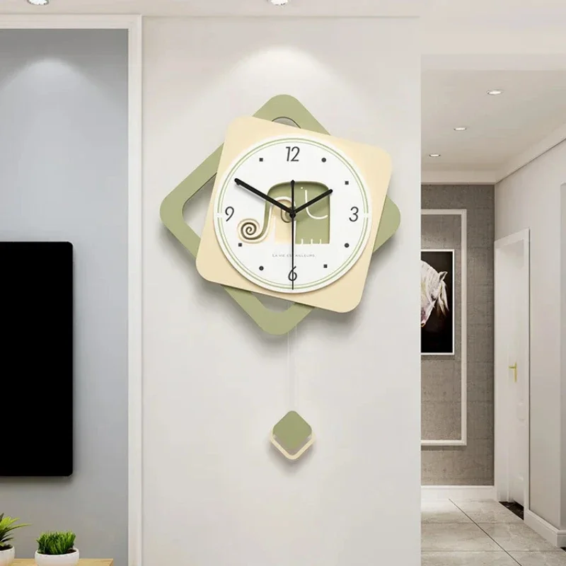 Luxury Modern Wall Clock Silent Design for Living Room or Restaurant Trendy Red Clock for Stylish Home Decor Bold Design Accent