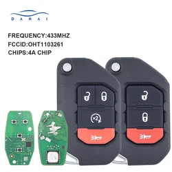 dahai 433MHz PCF7939M 4A FCC ID: OHT1130261 68416784AA Keyless Go Smart Remote Key Fob Jeep Wrangler JL Gladiator 2018-2022