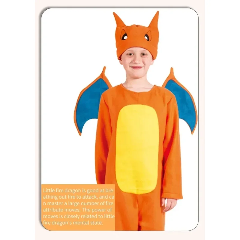 Gioco di ruolo per bambini Anime Charizard e Charmander Pokemoes Charizard Deluxe Costume per bambini