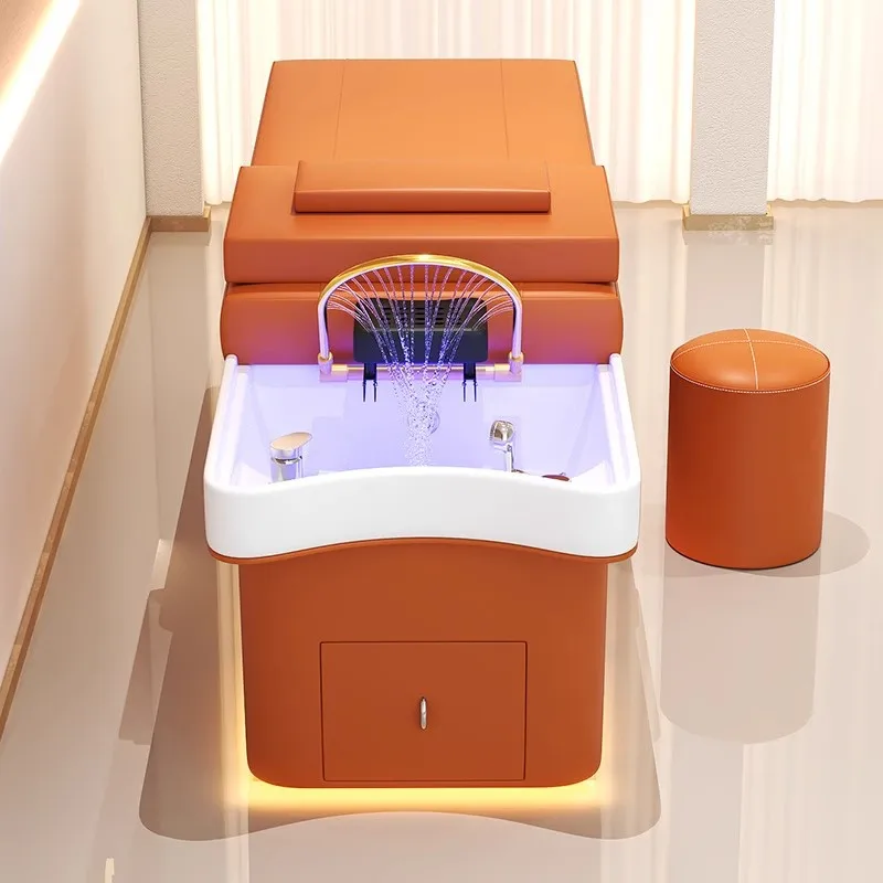 Shampoo tailandese Lettino da massaggio Testa Spa Équipement Cascata Scaldabagno Massaggio Shampoo per capelli Lettino Attrezzatura per salone di bellezza