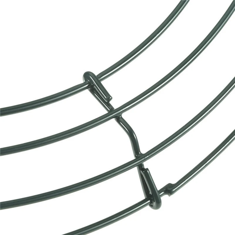 14 Inch Wire Wreath Frame Metal Round Wreath Form Making Rings Green for Christmas Party Home Decoration DIY Pack of 2 &LICG