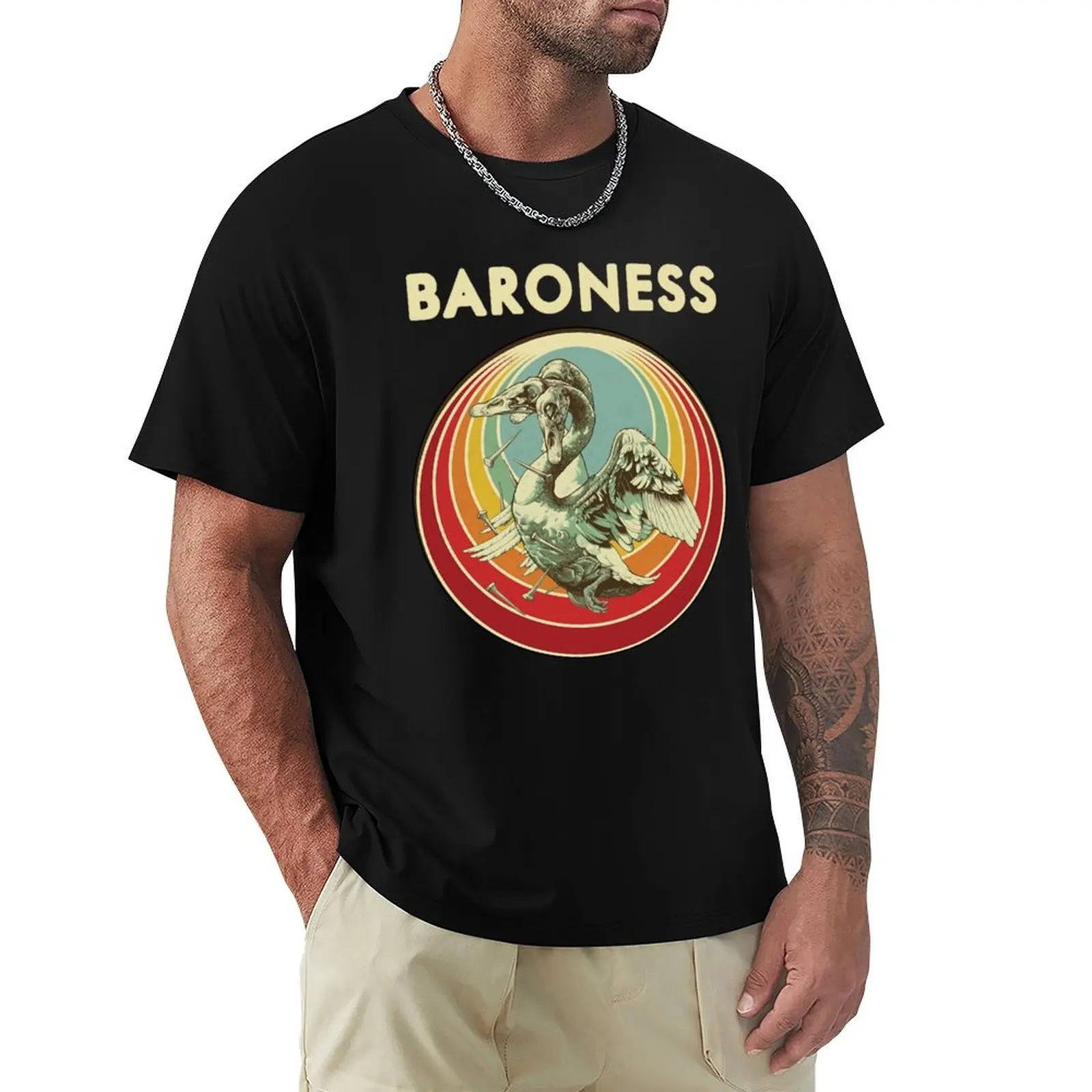Retro Baroness Ogeechee Hymnal Metal Music Band T-Shirt Work Wear Breathable Tee
