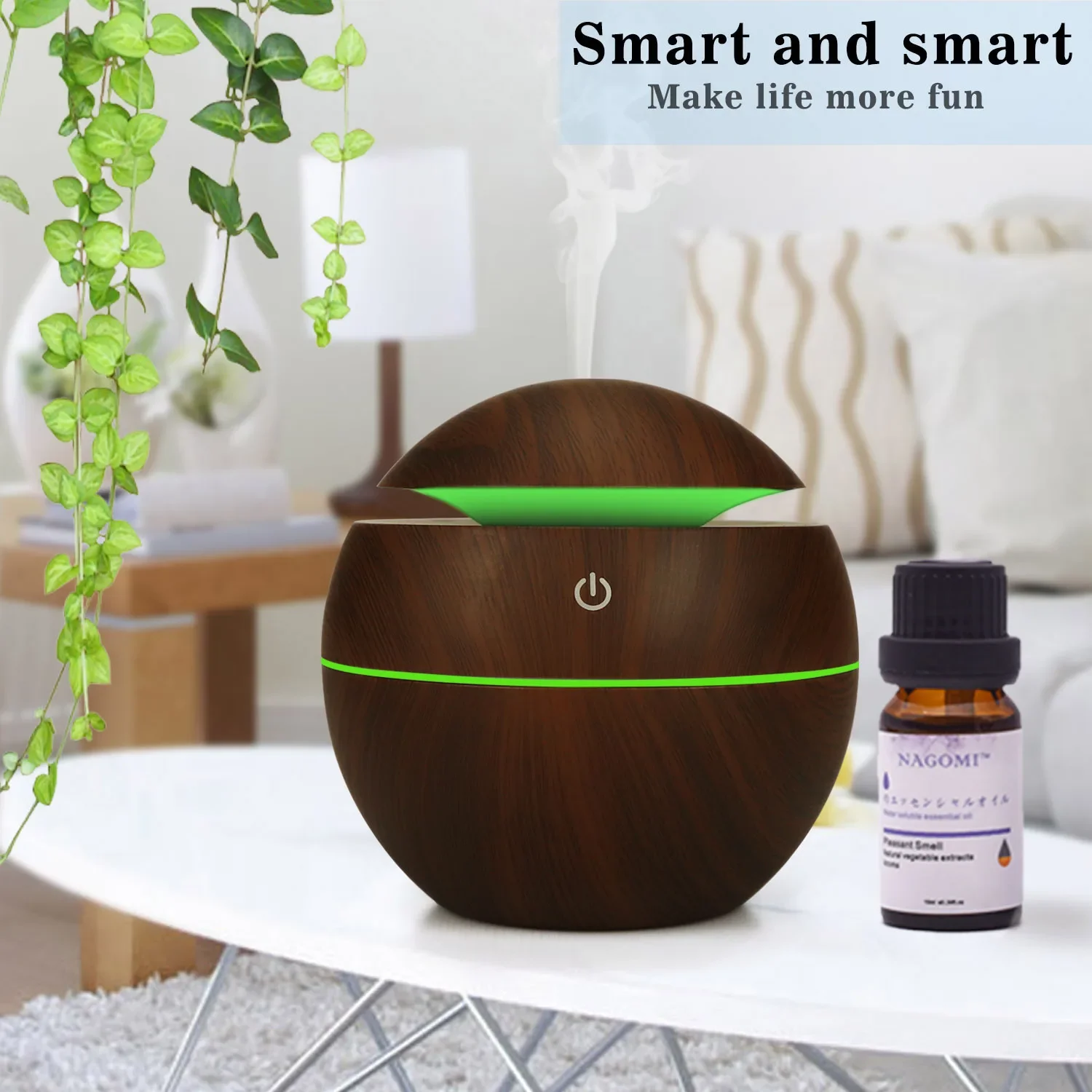 

2025 200ml USB Essential Oil Diffuser 7 Color Led Night Light MINI Wood Grain Ultrasonic Mist Air Humidifier for Home Office