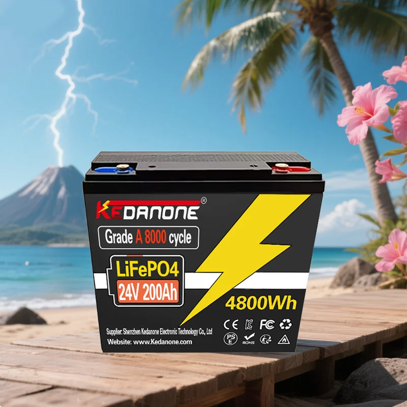 

LiFePO4 New24V 100ah 150ah 200ah 220Ah LiFePO4 Lithium Battery 100A BMS 6000+ cyclic for Inverter Solar RV