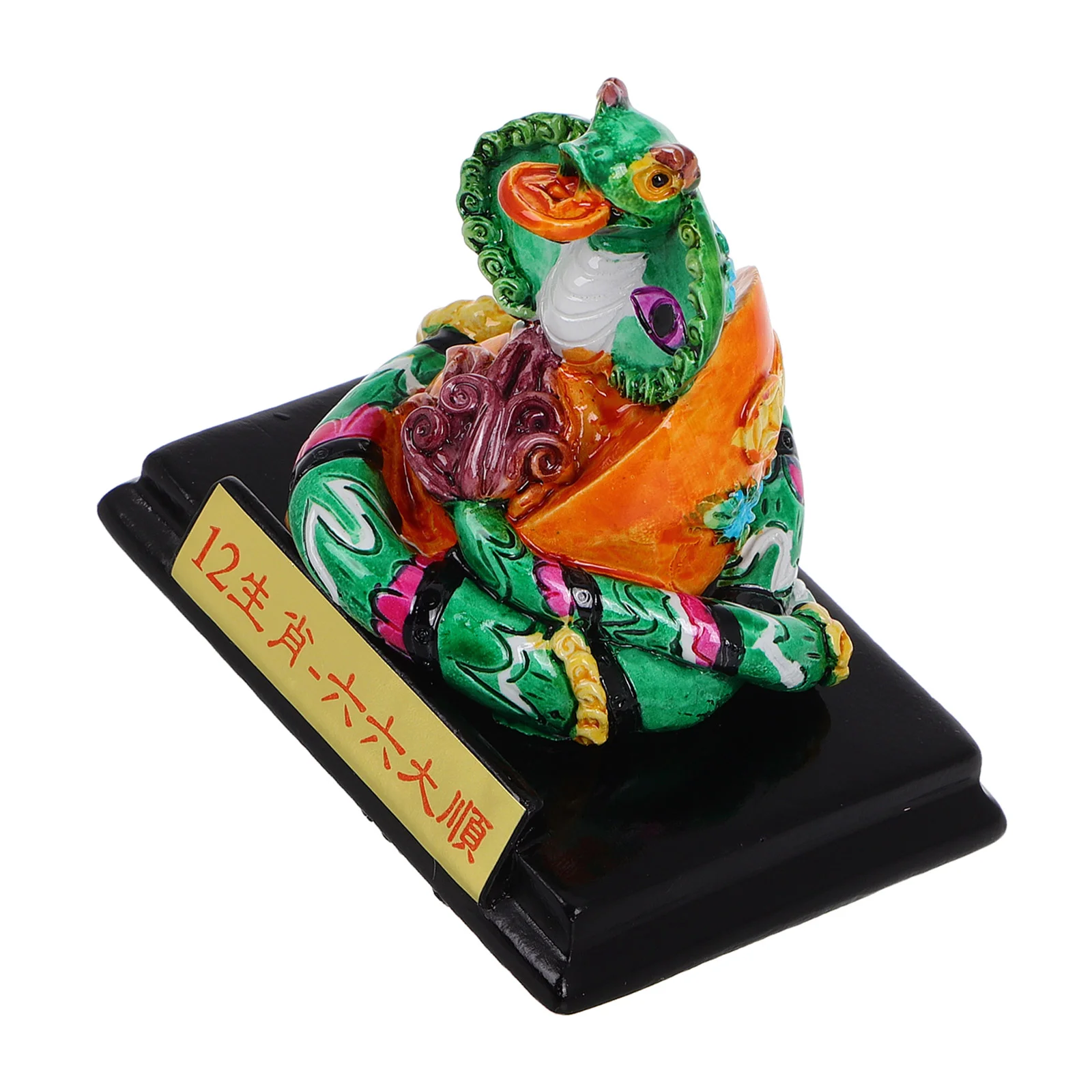 Year of The Snake Painted Ornaments Red Lanterns Statue Chinese Tiny Resin Animals Wreath Zodiac Statues Car Decoation