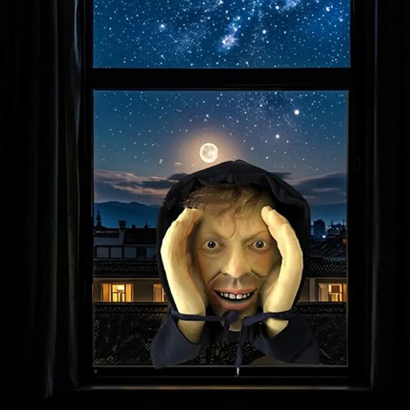 قناع تعليق رعب للهالوين ، زقزقة مخيفة ، ديكور منزلي ، إكسسوارات تنكرية للحفلات ، ديكورات خارجية وداخلية ، *