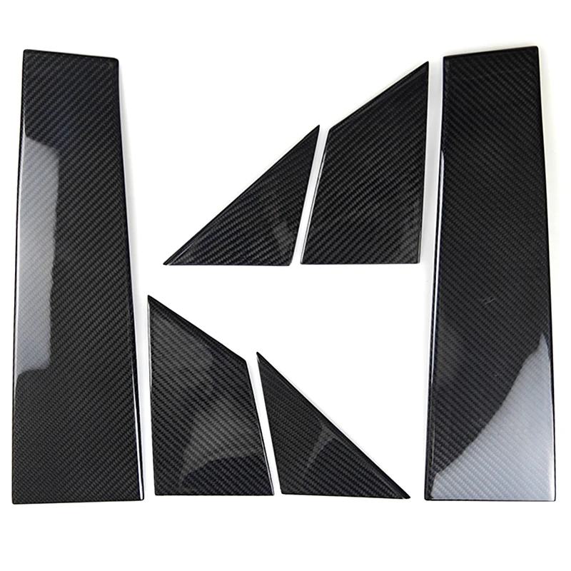 Brand New Carbon Fiber Material High Quality Door Panel B Pillar Covers 3K And Forged Glossy Decorate For Abarth 595 695