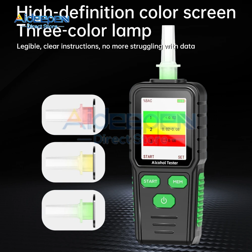 

RD930 Type-C Digital Breath Alcohol Tester Car Breathalyzer Wine Alcohol Tester Drunk Driving Analyzer Portable Alcohol Meter