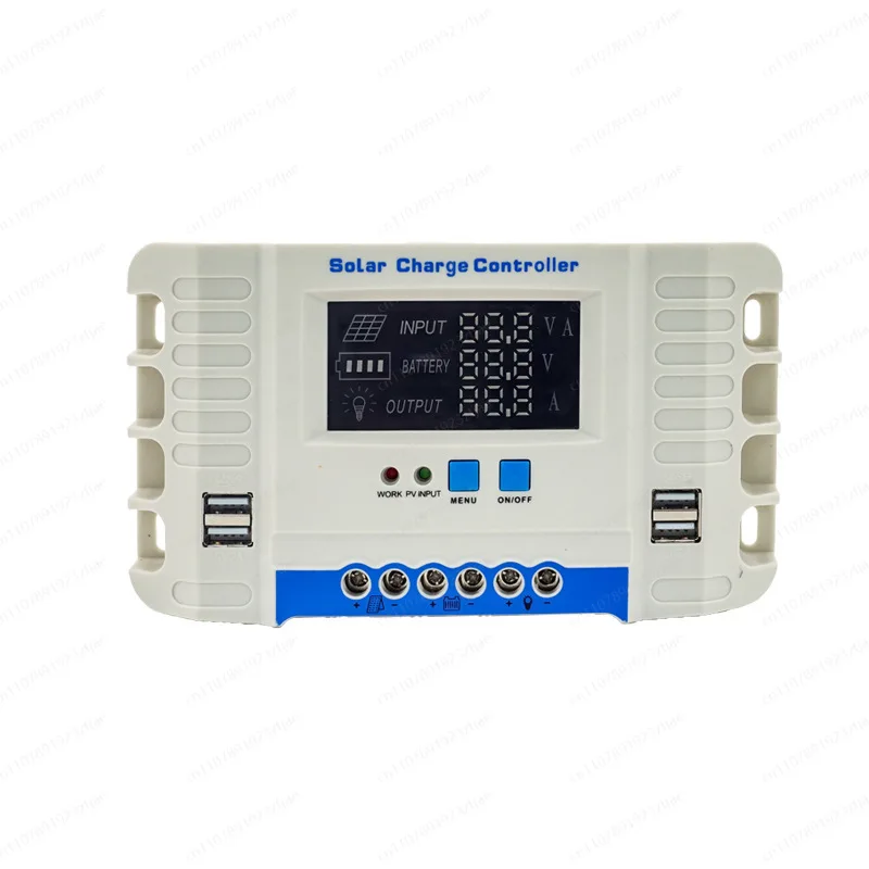 PWM 20A 30A 40A Solar Charge Controller 4 USB Port Charging Panel Controller 12v 24v Regulator For Lithium Lifepo4 Gel Lead Acid