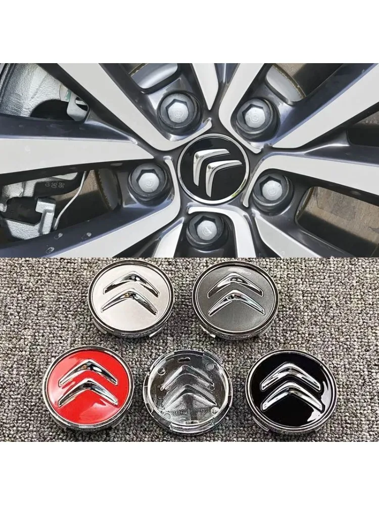 Bouchons centraux de roue de voiture, 4 pièces, pour citroën C2 C3 C4 C5 C1 Elysee Berling Xsara Picasso Saxo Cactus DS3 DS4 DS6, accessoires de couverture de moyeu