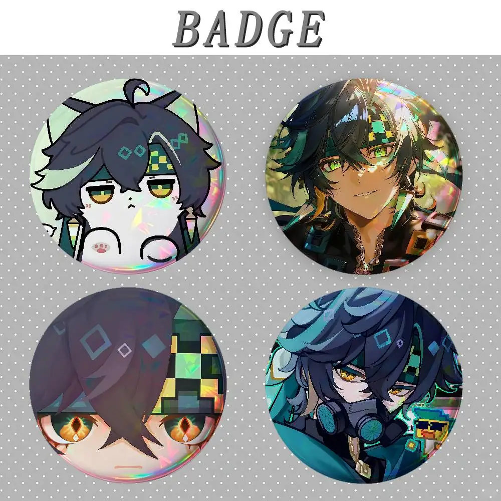 Kinich Badges Fashion New Hip Hop Versatile Round Metal Badge Cartoon Pin Gift Wholesale