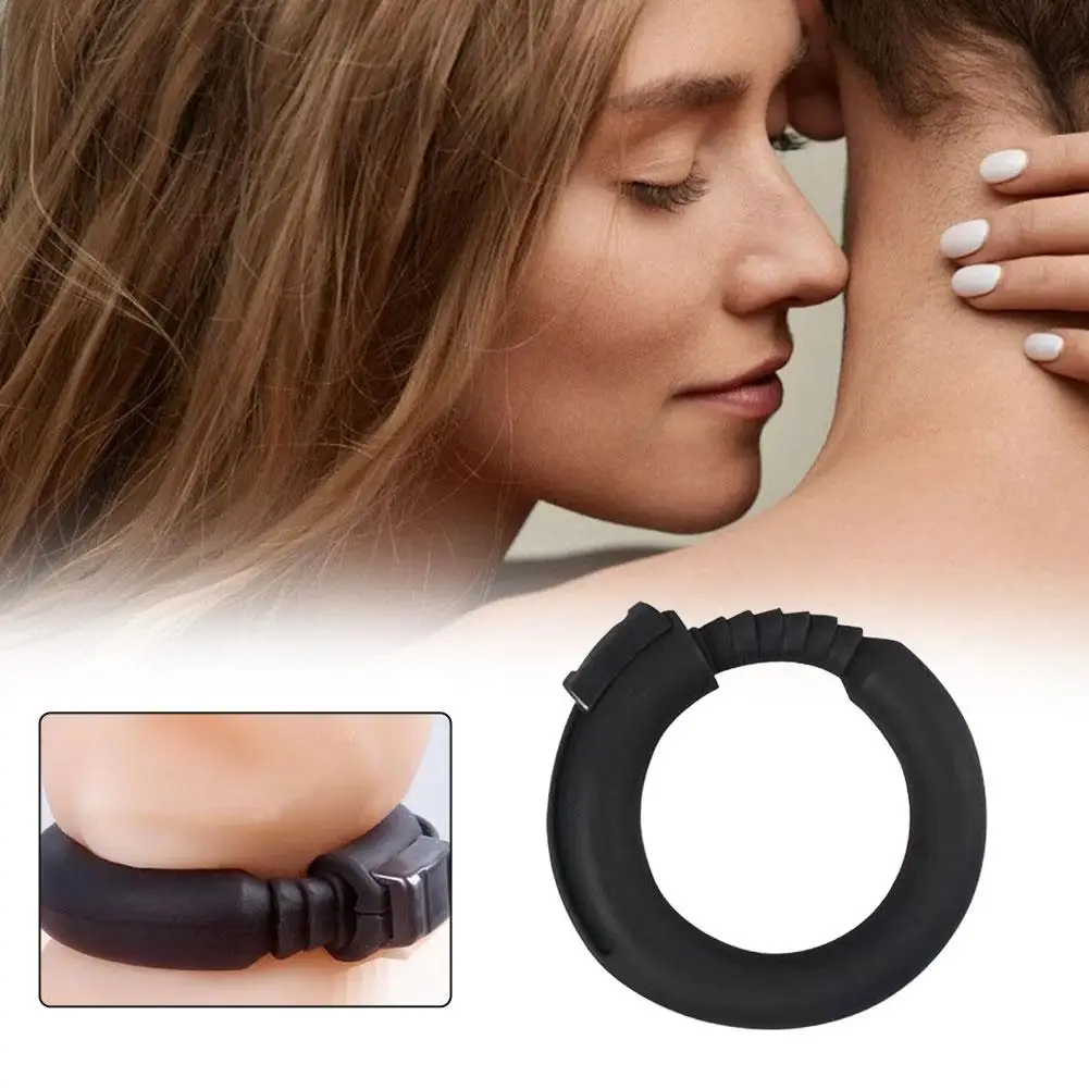 سيليكون قابل للتعديل خاتم الديك تأخير القذف حلقات القضيب القلفة مصحح قفل المني Cockrings الجنس لعب للرجال 22-32 مللي متر