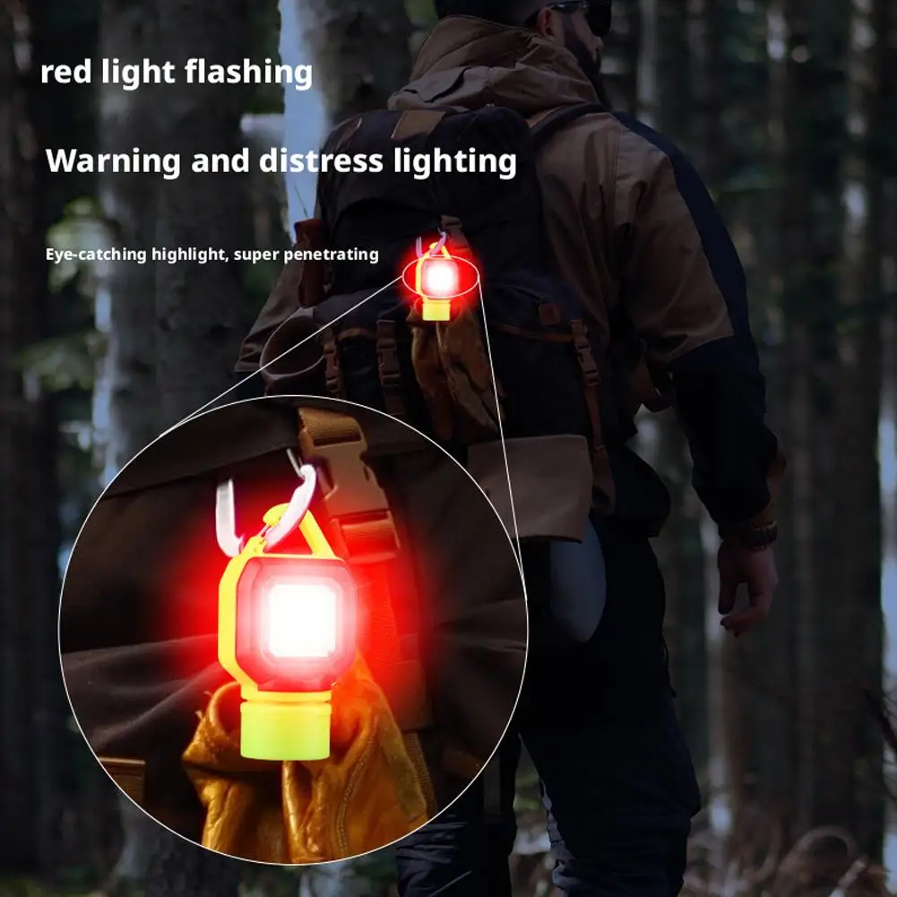 مصباح يدوي بسلسلة مفاتيح قابلة لإعادة الشحن عبر USB - مصباح LED صغير محمول مقاوم للماء للطوارئ الخارجية وEDC #3