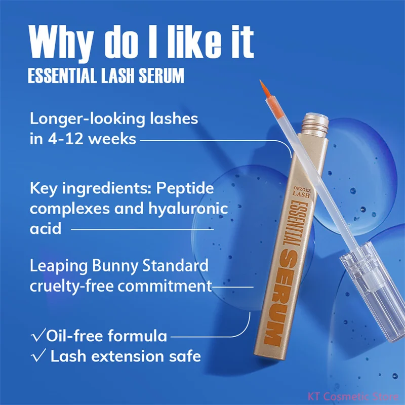 Szybkie Serum na Porost Rzęs Naturalny Wzmacniacz Rzęs Dłuższe Grubsze Brwi Esencja Podnosząca Pełniejsze Rzęsy Pielęgnacja Oczu Koreański Kosmetyk