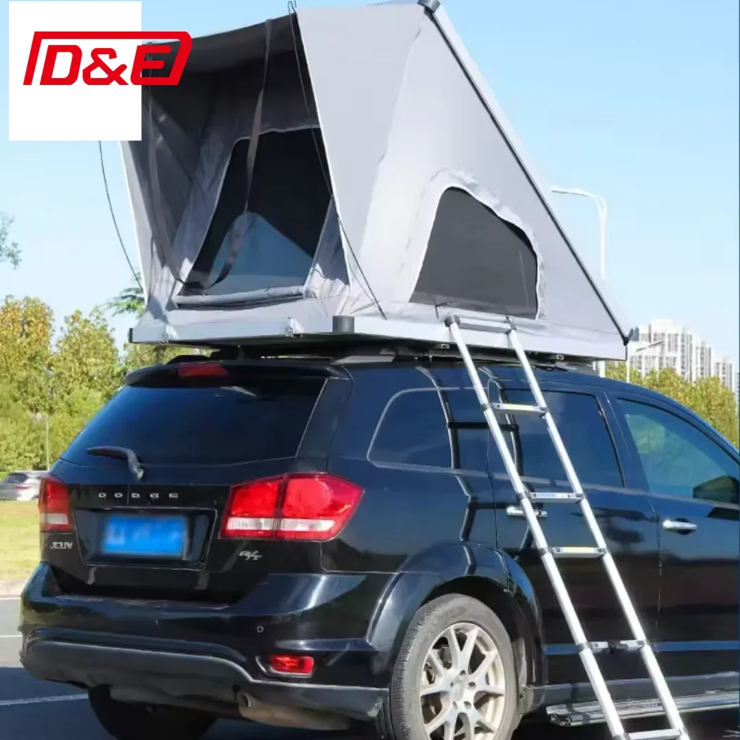 

Hot Sale Hard Shell Aluminium Roof Top Tents Camping Outdoor Triangle Tent 3-4 Person Aluminum Hard Shell Auto car Rooftop Tent