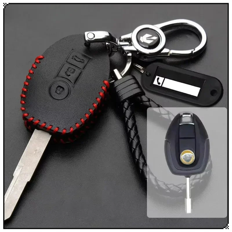 New Leather Car Key Case for Lotus Evora Remote Protection Cover Bag Shell Keychain Ring Wallet Holder Fob Accessories