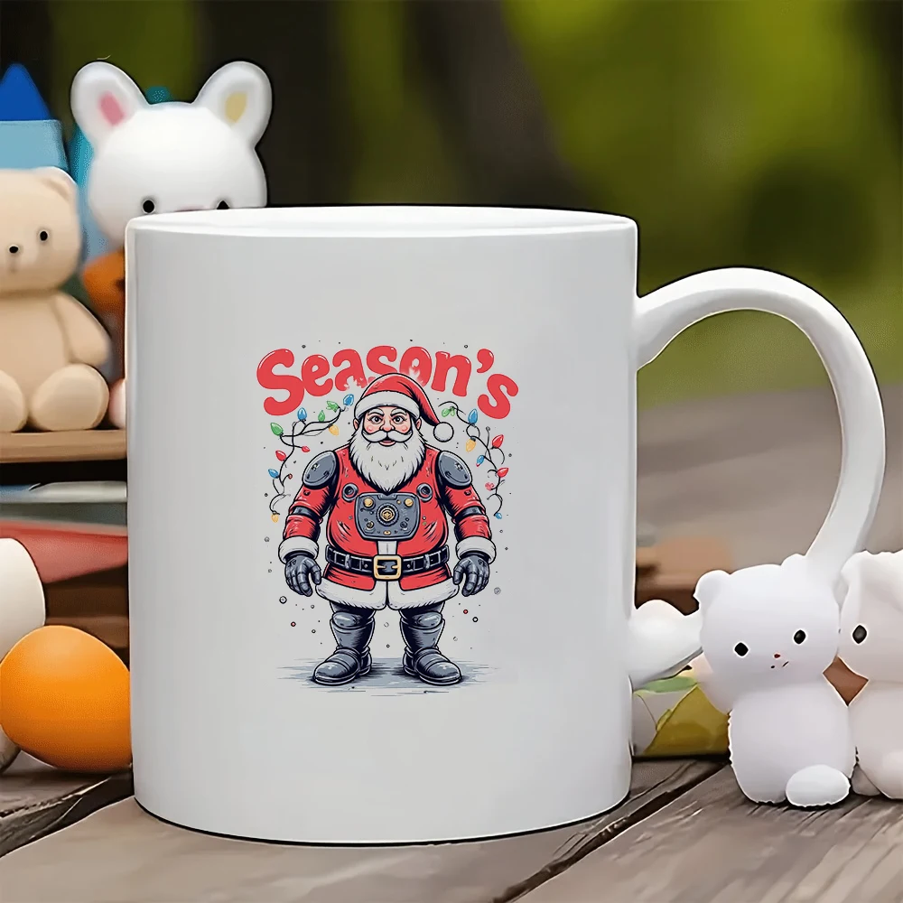 

11oz Santa Claus cartoon mug + Santa Claus cartoon cup Birthday Gift Christmas Gift Family Office Coffee Cup