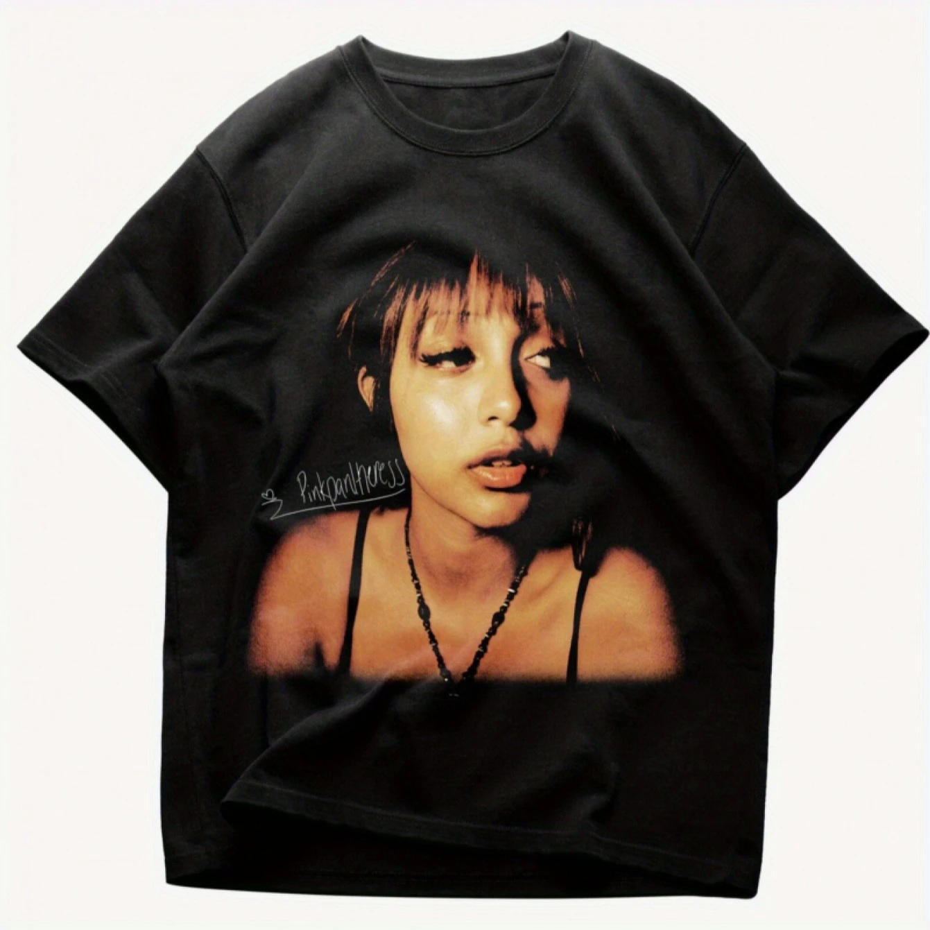 Vibrante pantera rosa impressão gráfica verão casual manga curta camiseta ajuste confortável perfeito para música presente festivo camiseta topo