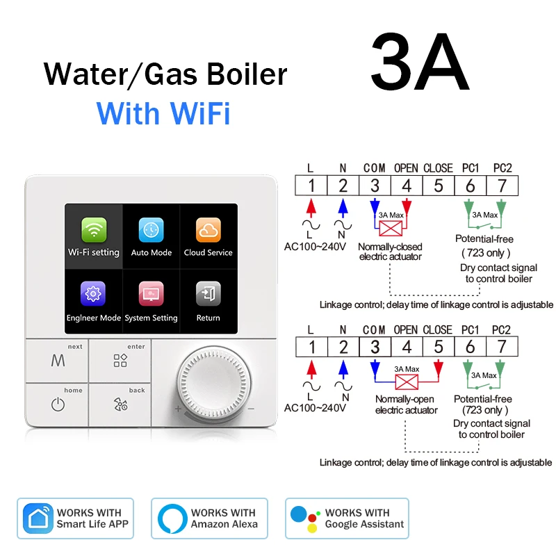 Tuya Smart Home Wifi Heating Thermostat Smart Thermostat 220V Digital Temperature Controller Google Home  Alexa Alice Smart Life