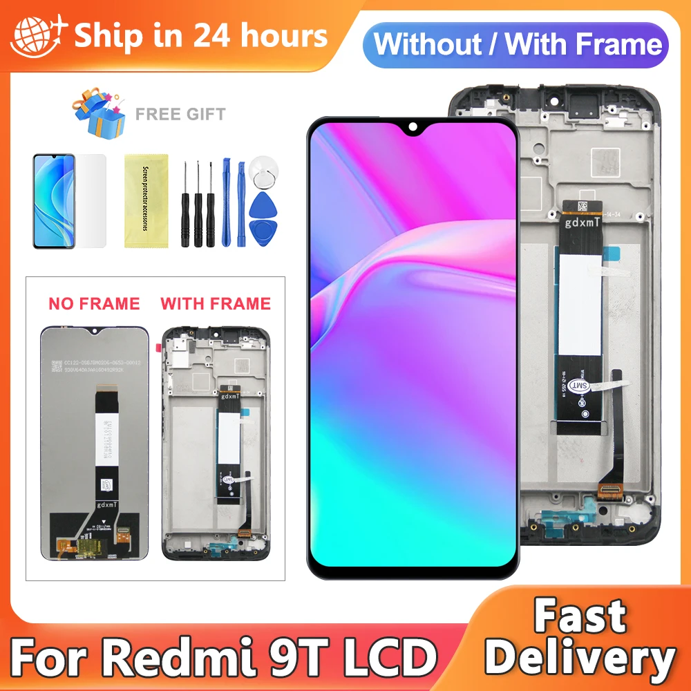 

Экран для Redmi 9T M2010J19SG ЖК-дисплей, преобразователь сенсорного экрана в сборе для POCO M2 M3, замена экрана дисплея