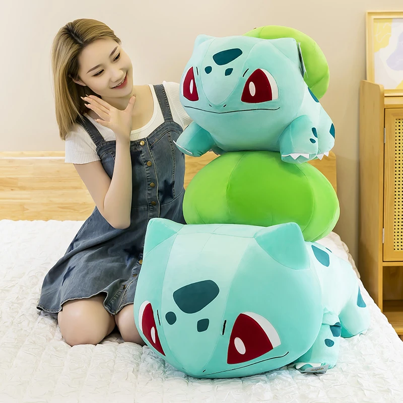 Big Size TAKARA TOMY Pokemon Bulbasaur Peluche Plush Toys Soft Pikachu Charmander Squirtle Pokemon Stuffed Toy Xmas Gift