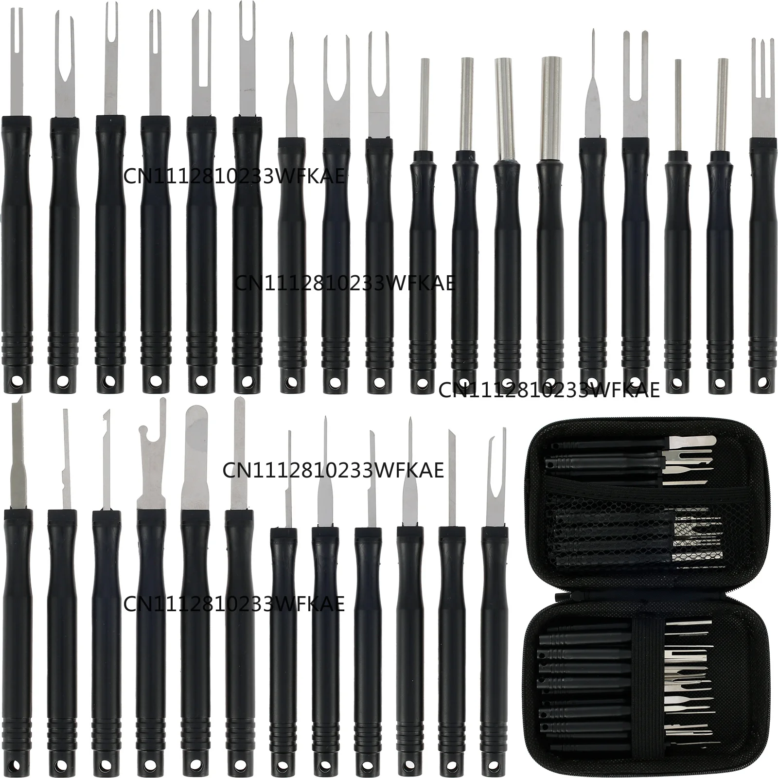 30Pcs Terminal Pin Removal Tool Kit Stainless Steel Pin Extractor Tool Reusable Electrical Wire Connector Pin Release Tool Auto