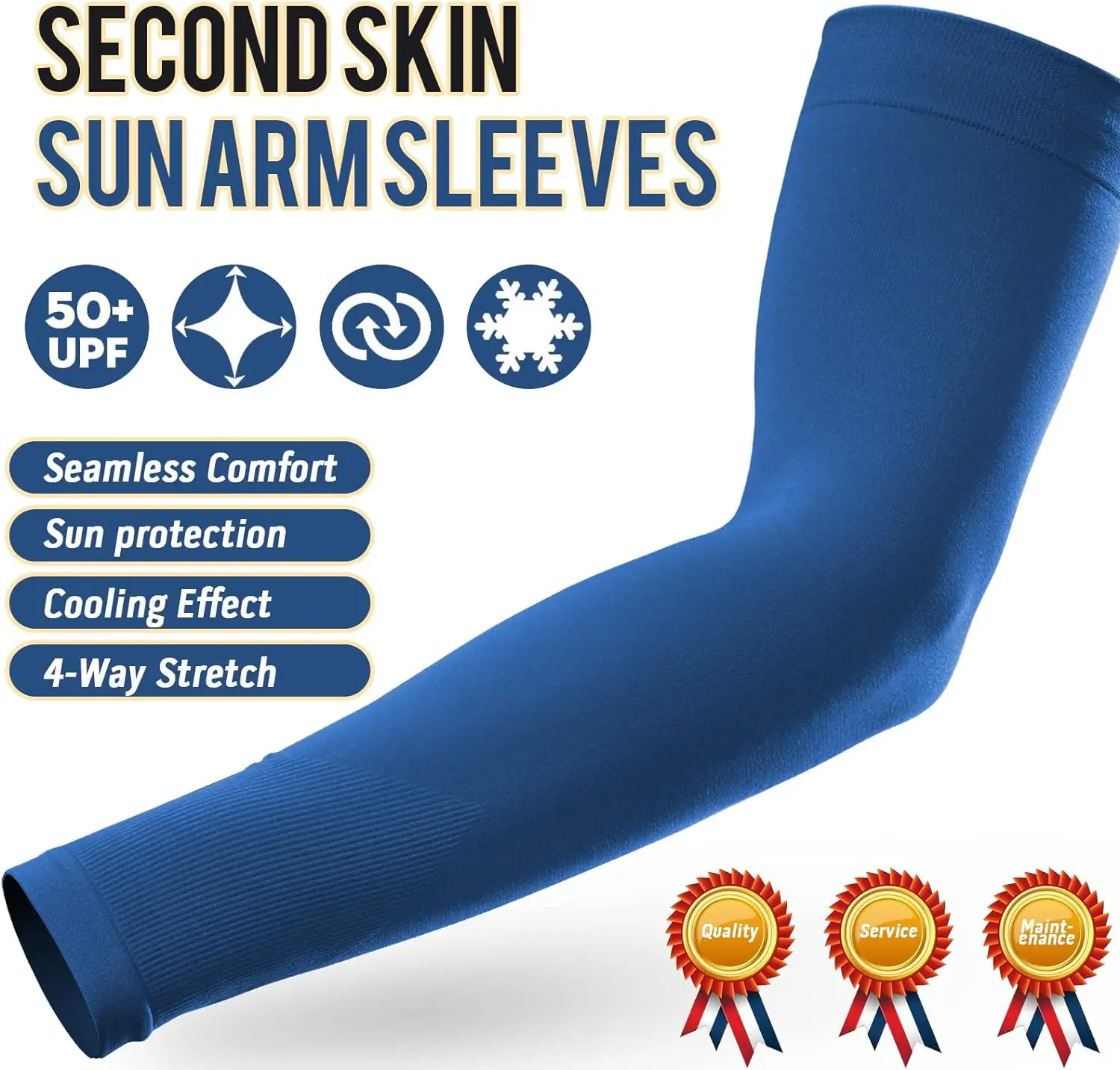 2Pcs Unisex Cooling Arm Sleeves Cover Sports Running UV Sun Protection Outdoor Men Fishing Cycling Quick Dry Arm Warmer