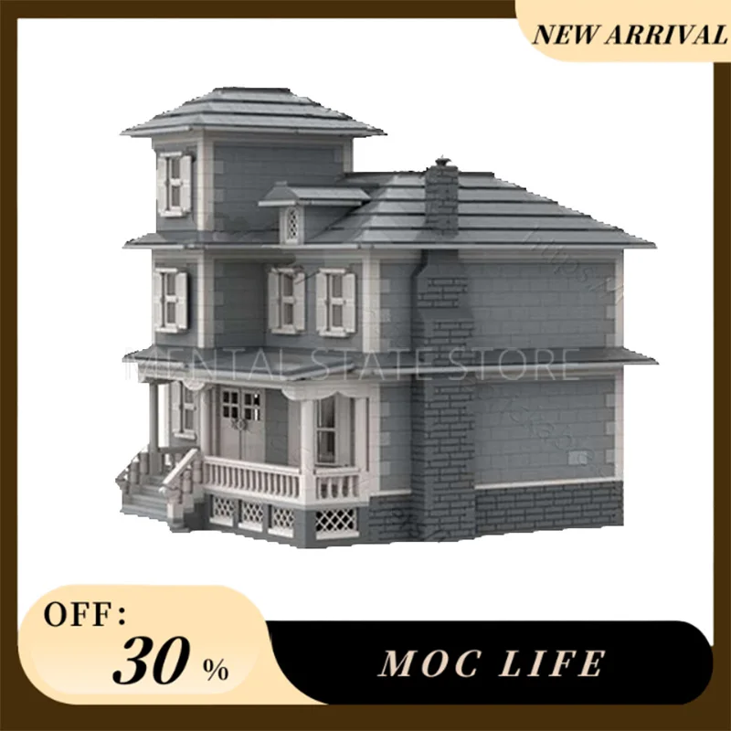 NEW 4311PCS Customized MOC Country House Building Blocks Technology Bricks DIY Creative Assembly Education Toys Holiday Gifts