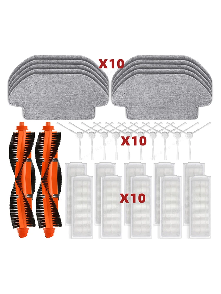 Pièces de rechange pour aspirateur Robot Xiaomi S10 S12 T12 B106GL/Mop 2S XMSTJQR2S /3C B106CN, pièces de rechange pour filtre à brosse latérale principale