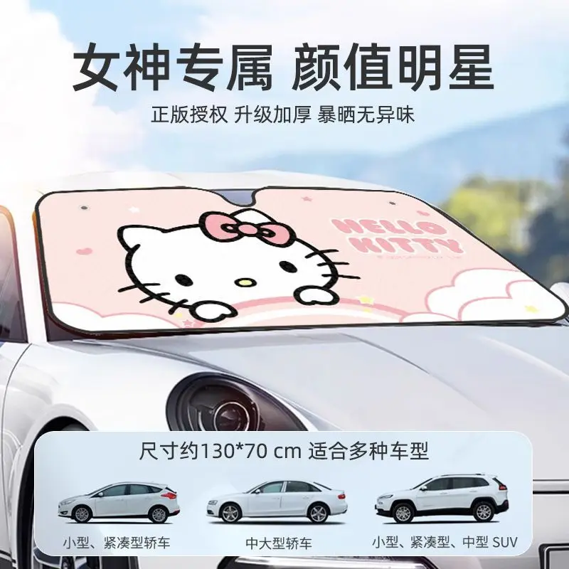 Sanrio Hello Kitty Auto Voorruit Zonnescherm 70x120cm UV-bescherming Warmte-isolatie Voorruit Zonneklep