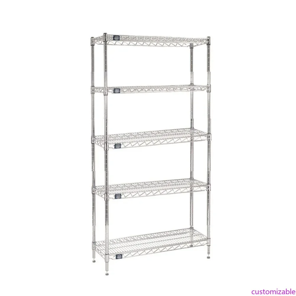 

Nexel 5-Shelf Adjustable Wire Shelving, Commercial Grade, 21 x 36 x 86, Chrome Finish