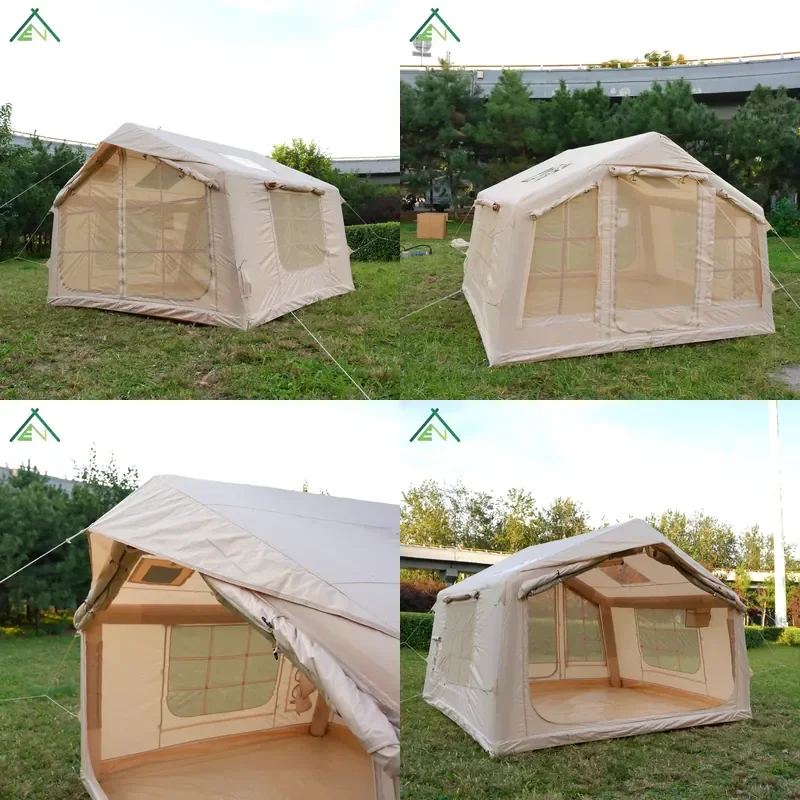 2026Hot Hot Sale Litai Antour AT-8 8sqm Green Inflatable Four-Season Waterproof 3000mm+ UV-Resistant 2-3 Person Glamping Tent