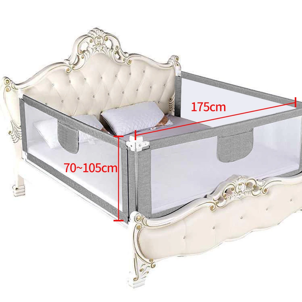 150/180/200/cm bedbescherming kinderkameraccessoire voor jongens en meisjes grijs roze blauw bed
