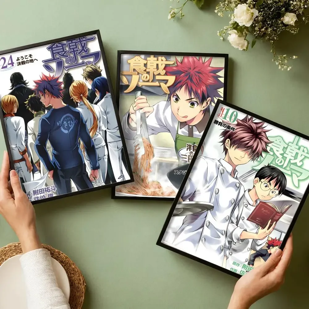 F-Food Wars Comics Anime Poster Stickers Painting Self-Adhesive Mural HD Wall Decals For Bedroom Living Room Home Decor Gift