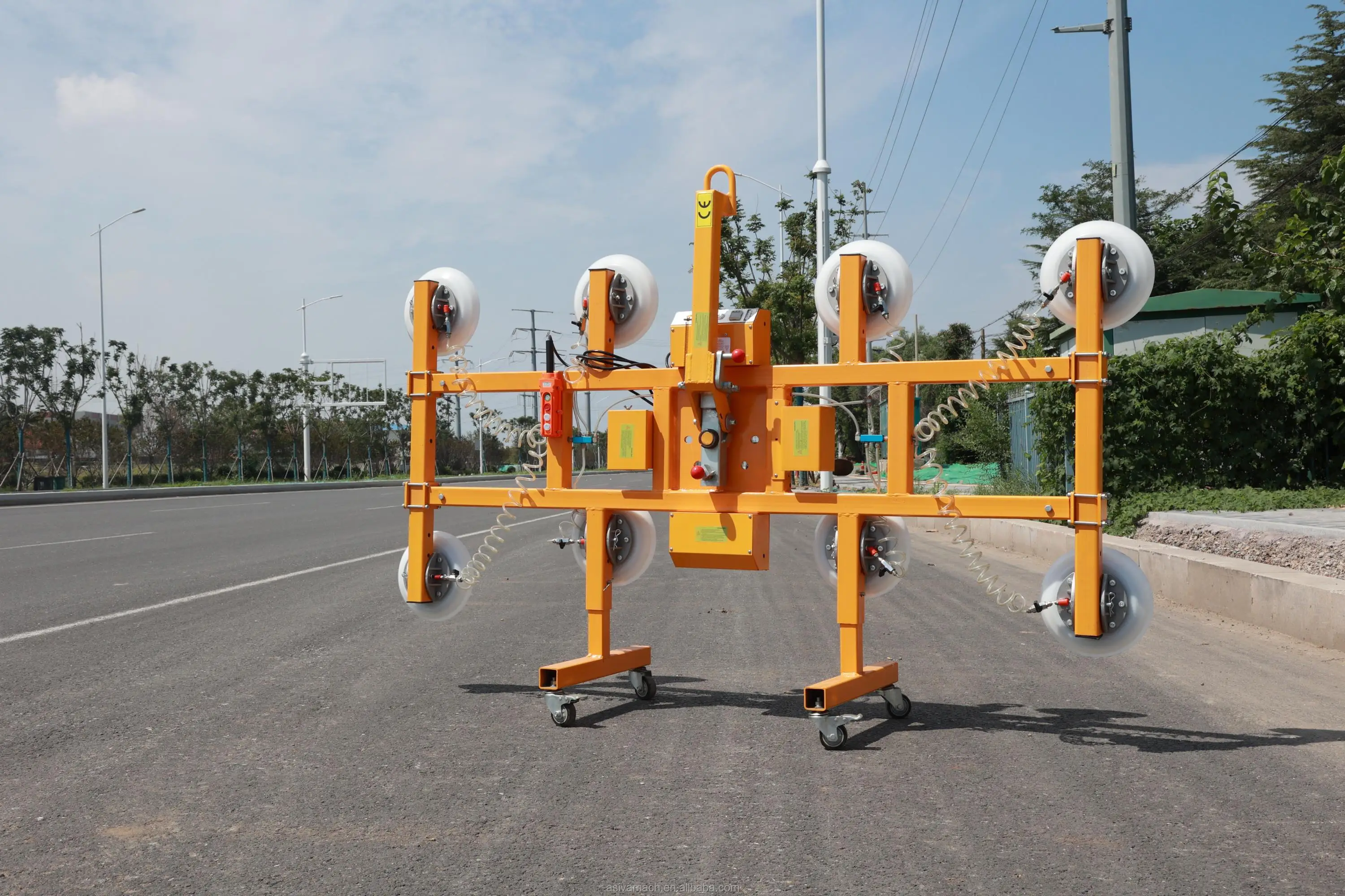 Customize Electric Glass Suction Lifter H Shape Vacuum Suction Cup Lifter Remote Control Suction Cups Glass Lifting Robot