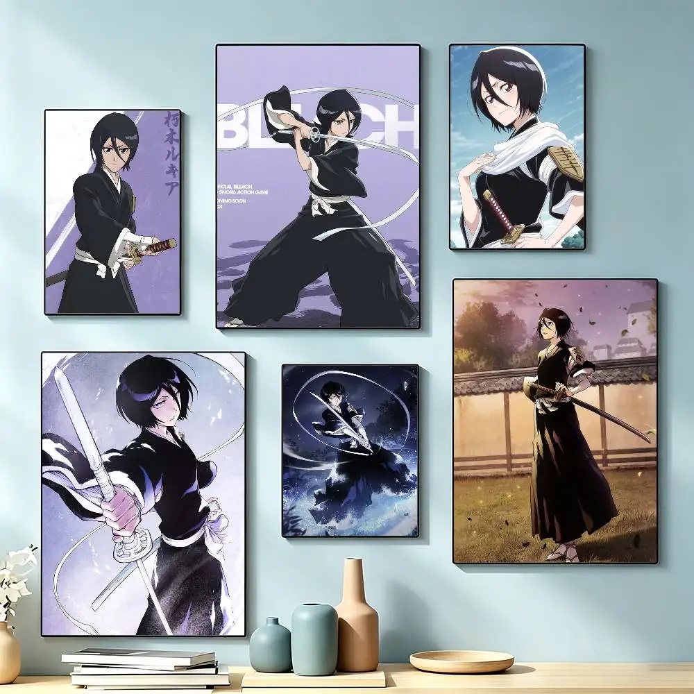 Anime B-Bleach-ES R-Renji Abarai  Poster Waterproof Wall Art Sticker For Bar Living Room Vintage Decor High Quality Print Gift