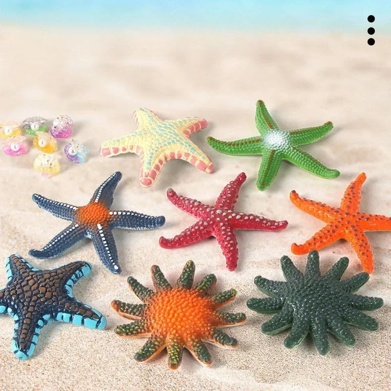 

Custom Cute Starfish Miniature Figurine Charm Glass Pendant Colorful Tiny Sea Star Fish Ornament Aquarium Decoration Accessories