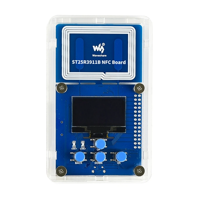 Waveshare ST25R3911B NFC Development Board obsługuje wiele protokołów NFC ST25R3911B czytnik NFC na pokładzie 1.3-Cal Oded + Shell